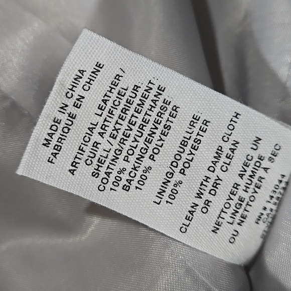 Anthropologie Avec Les Filles Metallic Faux Leather Trench Coat Silver L - Picture 8 of 11